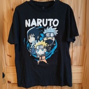 Ripple Junction Black Naruto Anime Short Sleeve Tee Size L